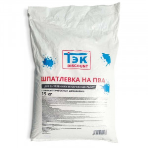 Шпатлевка финишная ТЭК "Discount" на ПВА 15кг.