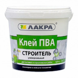 Клей ПВА 0,9кг.универсальный Строитель Лакра Клей ПВА 0,9кг.универсальный Строитель Лакра