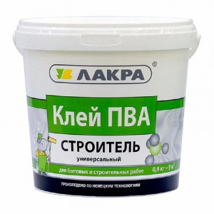 Клей ПВА 0,9кг.универсальный Строитель Лакра