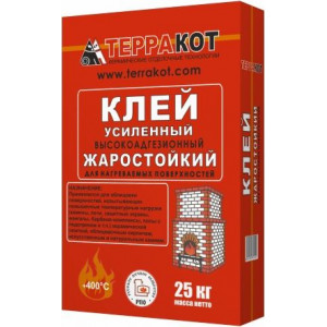Клей жаростойкий белый ( 5кг.) "Терракот"усиленный