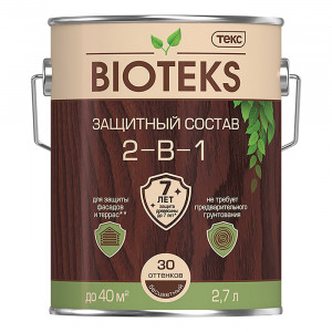 Защитный состав универсал 2 в 1 Bioteks орегон 2,7 кг