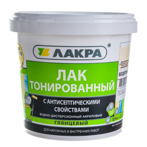 Лак ВД тонированный бесцветный Лакра 0,9 кг