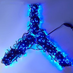 Гирлянда улич."Клип лайт" УЛИЧНАЯ 3х20м  LED600-24V СИНИЙ