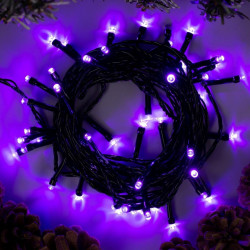 Гирлянда "Нить" 5 м IP20 фиолетовая 50 LED 8 режимов темная нить