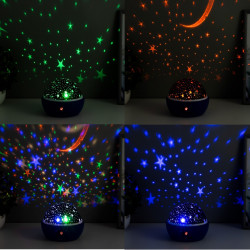Ночник - проектор с таймером Космос от батареек RGB мульти