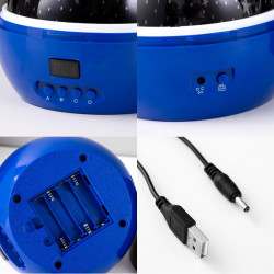 Ночник - проектор с таймером Космос от батареек RGB мульти