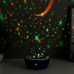Ночник - проектор с таймером Космос от батареек RGB мульти