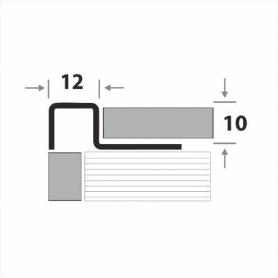 Порог ПК 11-10 2,7м. серебро люкс