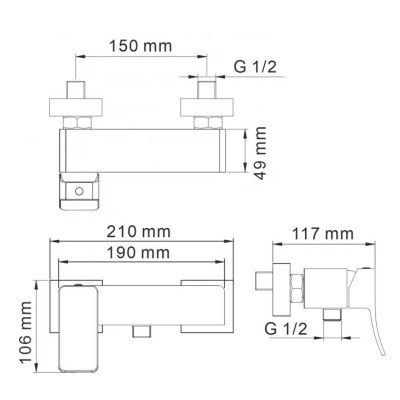 Смеситель для душа Wasserkraft Aller 1062