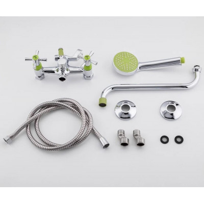 Смеситель для ванны FRUD R22118-6 зеленый длинный излив