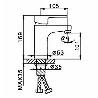 Смеситель для раковины FRAP F1030-4 Смеситель для раковины FRAP F1030-4