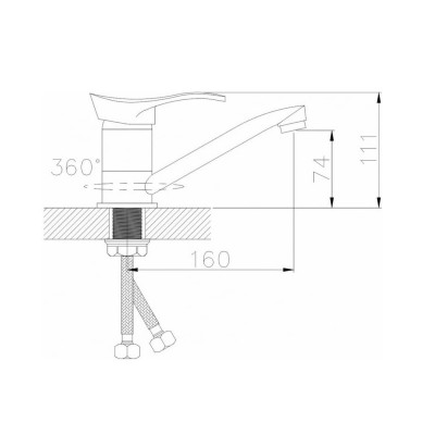 Смеситель для кухни Gota Rocio Madrid G112210 Смеситель для кухни Gota Rocio Madrid G112210