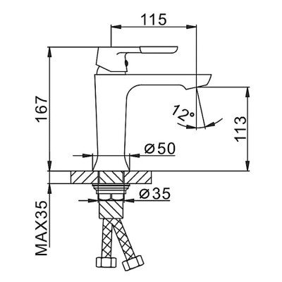 Смеситель для раковины FRAP F1034 хром белый Смеситель для раковины FRAP F1034 хром белый