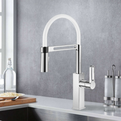 Смеситель для кухни Golden Fox Kitchen pro 11023 белый