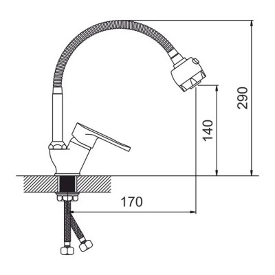 Смеситель для кухни Gota Rocio Flex G232513 гибкий излив Смеситель для кухни Gota Rocio Flex G232513 гибкий излив