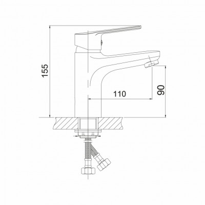 Смеситель для умывальника Gota Rocio Elche G021010 Смеситель для умывальника Gota Rocio Elche G021010