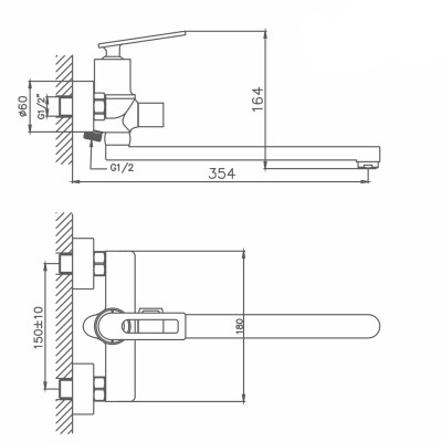 Смеситель для ванны Mixline Energy ML28-02