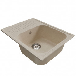 Мойка ML-GM18 с крылом, бежевая 640х490х190мм Мойка ML-GM18 с крылом, бежевая 640х490х190мм