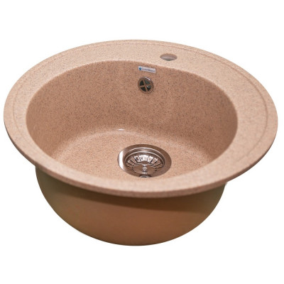 Мойка GranAlliance G-10 d-500 песочная + сифон Мойка GranAlliance G-10 d-500 песочная + сифон