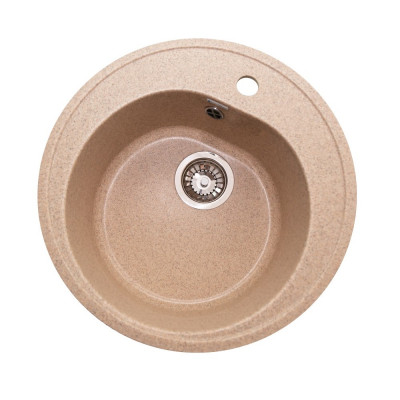 Мойка GranAlliance G-10 d-500 песочная + сифон