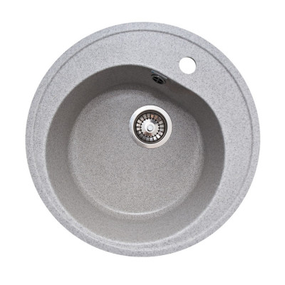 Мойка GranAlliance G-10 d-500 серая + сифон