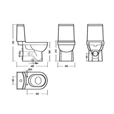 Унитаз - компакт Basardo BS2217-00
